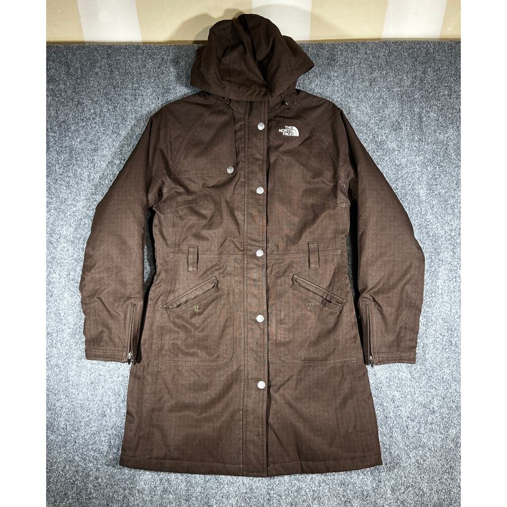 The North Face Women’s Brown Hooded Jacket Coat Small Insulated Parka